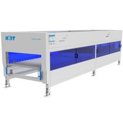 Machines for measuring the dimensions of parts before packaging